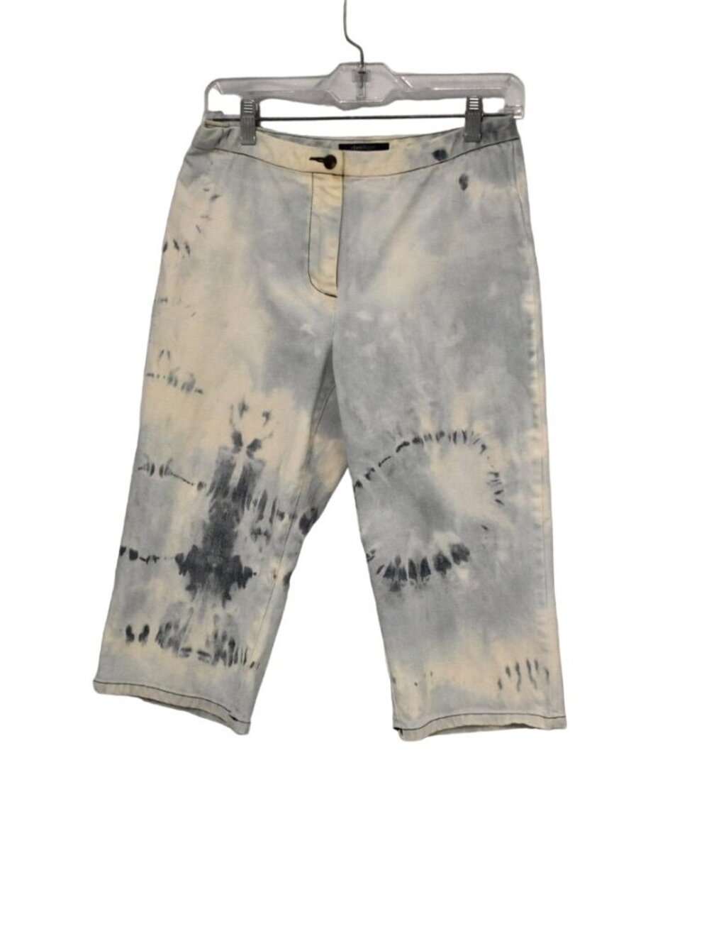 Vintage Charter Club Clam Digger Denim Capris Custom Bleach Dye Size 6P